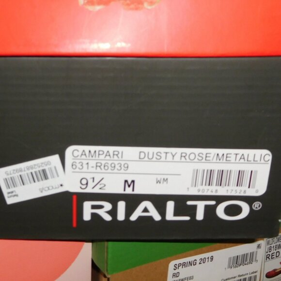 NEW 9.5M RIALTO CAMPARI DUSTY ROSE METALLIC WEDGE CLOSED TOE SHOES - Picture 4 of 10